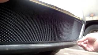 Установка защитной сетки радиатора на Renault Logan black