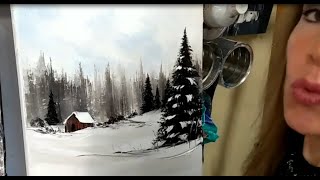 COURS DE PEINTURE AU COUTEAU: L'HIVER par NELLY LESTRADE