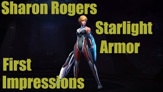 Sharon Rogers Starlight Armor Uniform first impression (Marvel Future Fight)