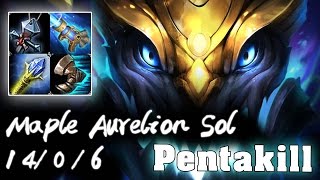 Flash Wolves Maple Pentakill Aurelion Sol vs Ahri | Korea High Elo Replays
