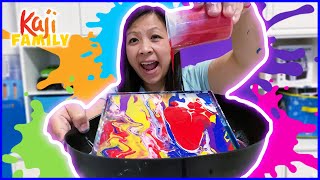 Mommy testing Crayola Paint and Pour Marble Art Playset!!