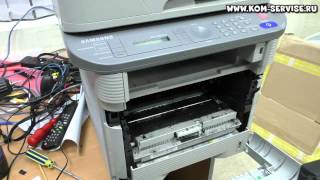 Как вытащить картридж из мфу Samsung 4833. И вставить бумагу.