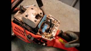 ЗАМЕНА ПОРШНЕВОЙ ГРУППЫ китайской бензопилы 4500\Replacement piston group of chainsaw 4500