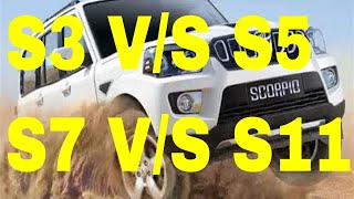 NEW SCORPIO 2017 DIFFERENCE BETWEEN S3 S5 S7 S11 FULL REVIEW PRICE INTERIOR EXTERIOR FEATURES