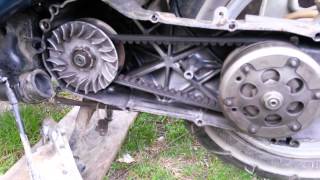 Ревизия вариатора Yamaha Grand Axis 100