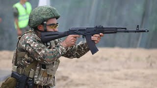 Выполнение упражнений второго этапа «Одиночный стрелок» конкурса «Тактический стрелок» АрМИ 2021