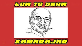 How to draw kamarajar drawing kamarajar photos step by step easily for kids