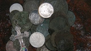 В поиске клада .  Монеты на месте богатого дома . Часть 2