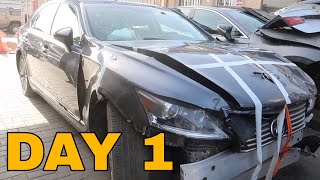Rebuilding 2014 Lexus Ls460 ( Day 1) Buying The Used Spare Parts