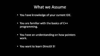 Intro To DirectX 9 Graphics pt 1: Intro