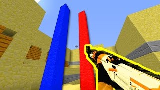CS GO В МАЙНКРАФТЕ + У КОГО ДЛИННЕЕ СТОЛБ?! НА КАРТЕ ДАСТ 2на2