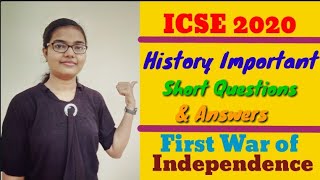 ICSE 2020|Revolt of 1857| History |Important short questions||Master Mind