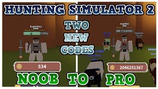 HUNTING SIMULATOR NOOB TO PRO - 1 BILLION COINS - REBIRTHING (OP) - 2 OVERPOWERED NEW CODES - Roblox