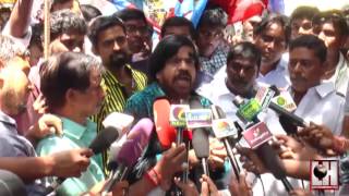 T Rajendar protests for Cauvery  | Angry Speech  | Press Meet | Live On Heaven TV