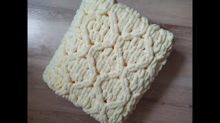 Вяжем плед из Alize puffy