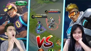 SKIN 150 RIBU VS SKIN GRATIS !!! MAIN SAMA PACAR SAMPE NGAKAK !!!- Mobile Legend Indonesia