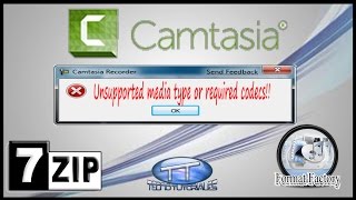 Camtasia Cannot load file | unsupported media type |[solucion|fix]|.camrec||codecs are not found