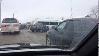 ДТП с маршруткой на ул. Хабаровская (21.02.2017)