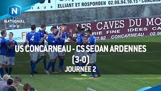 J2 : US Concarneau - CS Sedan Ardennes (3-0), le résumé