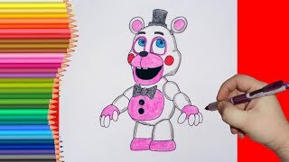 How to draw (Helpy) Funtime Freddy, FNaF, Как нарисовать Хэлпи Фантайм Фредди, ФНаФ