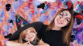 ЧЕЛЛЕНДЖ Грим на Хеллоуин (2018) - КТО получится СТРАШНЕЕ? Ева или Мама? / ответ для Вики Шоу