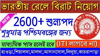 Indian Railway Recruitment 2020 | Madhyamik pass | Eastern Railway | Railway Recruitment Cell
