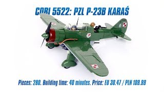 [COBI 5522] PZL P-23B Karaś review & speed build