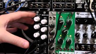 Synthrotek Eurorack DLY delay module comparison with Echo Module