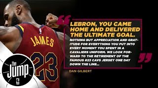 Reacting to Cavs owner Dan Gilbert's statement about LeBron James choosing Lakers | The Jump | ESPN