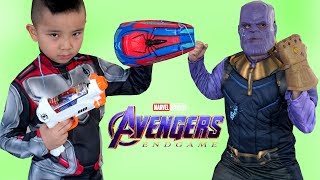 AVENGERS 4 ENDGAME Epic Spider Gear Fight With Thanos CKN Toys