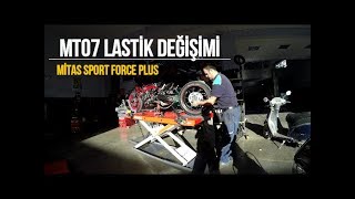 mitas sport force + lastik /lastik değişimi/motosiklet lastik balansı