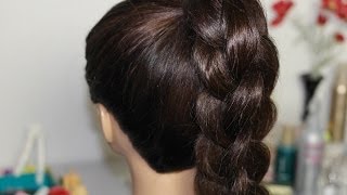 Плетение косы "квадратная цепь". Прически своими руками.