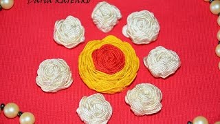 DIY Цветы из тесьмы. Роза своими руками. Мастер класс