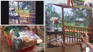 После дождя. Мастер-класс масляной живописи в Москве. Masterclass oil painting from Oleg Buiko.