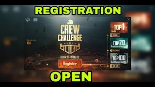 Pubg mobile crew challenge registration open full details
