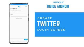 Twitter Login Screen in Android Studio | Android Studio Tutorial | Login Screen