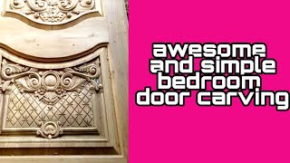 Bedroom door wood carving design?? || best bedroom door wood carving work
