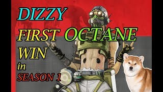 DIZZY'S FIRST OCTANE WIN EVER | APEX LEGENDS | SEASON 1