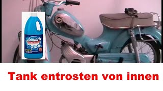 Tank entrosten von Innen, Tank Rust remove and inside Tank cleaning