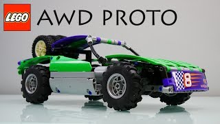 LEGO Technic AWD prototype,  buggy motor, buwizz and snow rally!