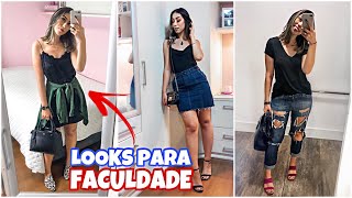 UMA SEMANA DE LOOKS REAIS | para FACULDADE por Cacá Anjos