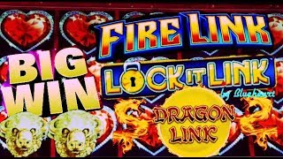 DRAGON LINK - LOCK IT LINK - FIRE LINK slot machine BONUS WINS! and MORE