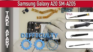 How to disassemble ? Samsung Galaxy A20 SM-A205 Take apart Tutorial