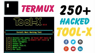 Termux 250+ Tools for Hacking,  Tool-X Now You Are King Of Hacking...