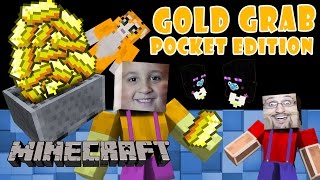 Minecraft PE: Dad vs. Son GOLD GRAB - Baby Enderman Found? (Multiplayer Face Cam iOS Server)