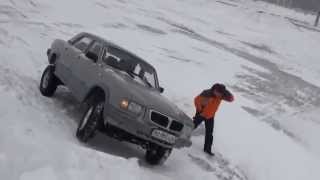 4Wd Allwheel drive Volga GAZ3110 test drive 4x4. Полноприводная Волга ГАЗ3110 тест драйв.
