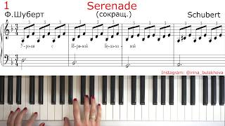 SERENADE SCHUBERT easy СЕРЕНАДА ШУБЕРТ ЛЕГКАЯ ВЕРСИЯ НА ПИАНИНО PIANO Очень красивая мелодия Simple