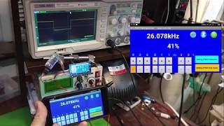 ? Мобильный телефон, управляет генератором частоты XY-LPWM   1 Гц-150 кГц .
