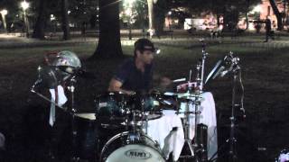 Oded Kafri.Drum Machin project.Krakow.dancing in the street.