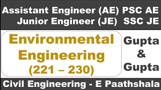 Environmental engineering / PHE (221 to 230) - Gupta and gupta | sscje civil engineering | civil mcq